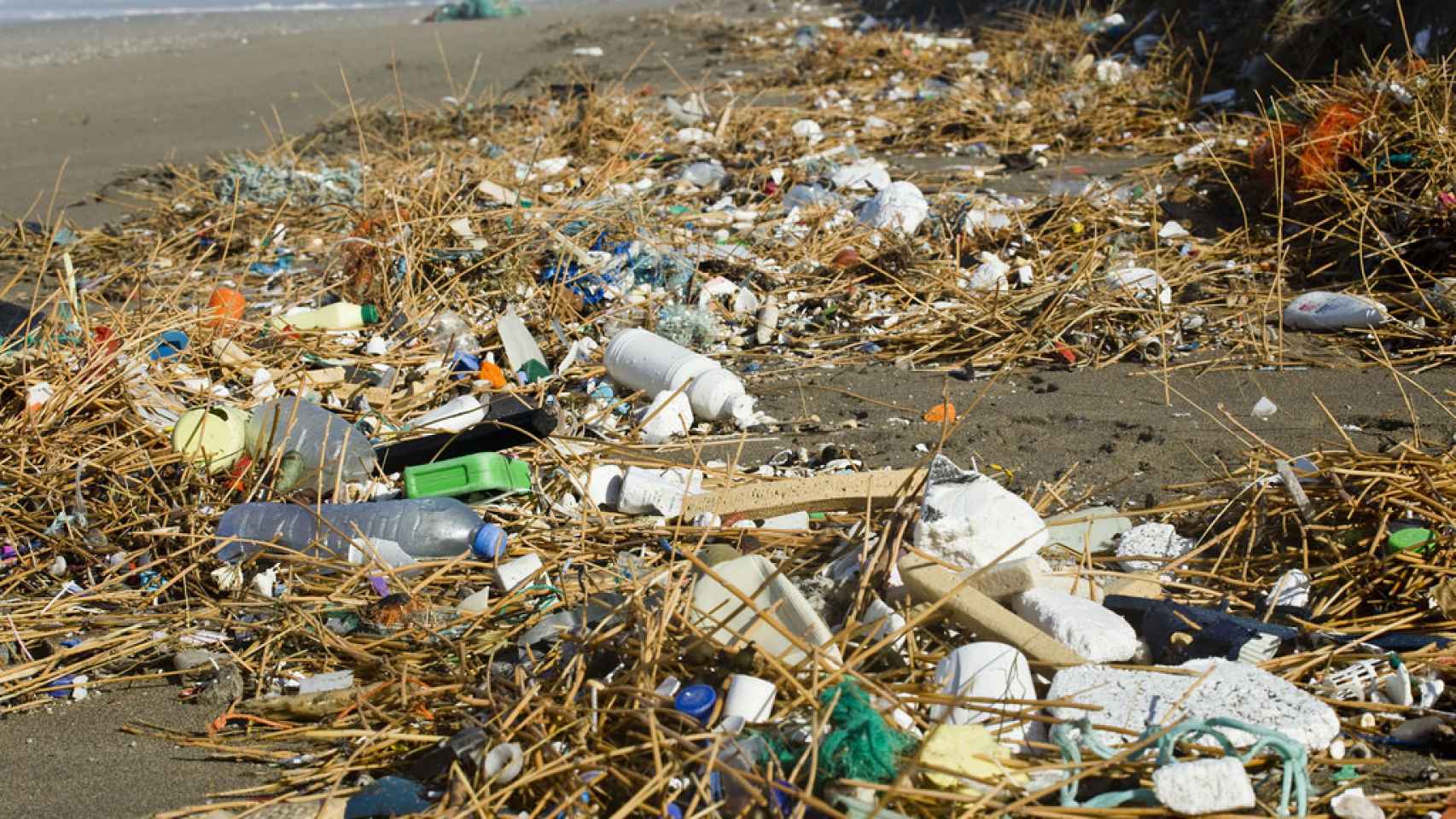 Más de doce millones de plásticos acaban en los océanos cada año y muchos llegan a las playas.