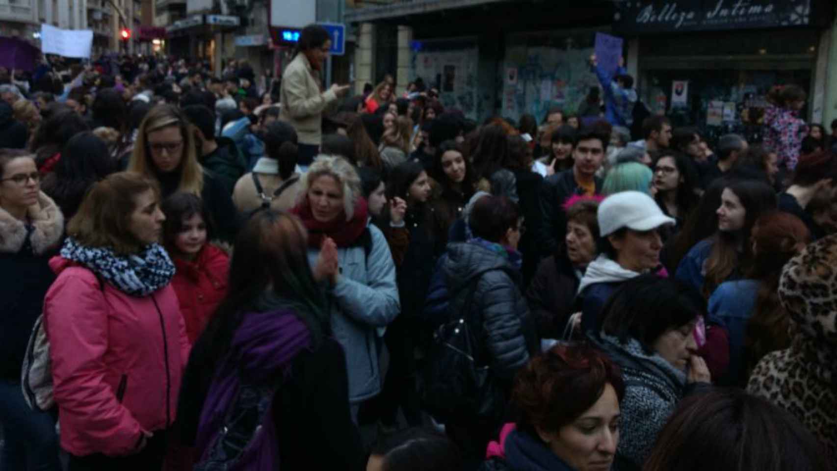 Imagen de la manifestación del Día de la Mujer en Cuenca