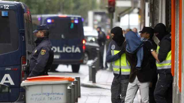 Detención de la Policía en la Cañada Real de Madrid.