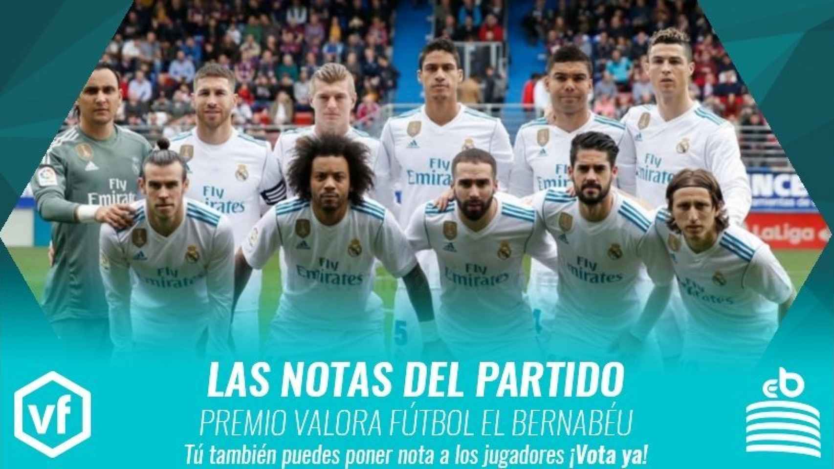 Las notas del Eibar - Real Madrid