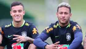 Coutinho y Neymar con Brasil. Foto Instagram (@cbf_futebol)
