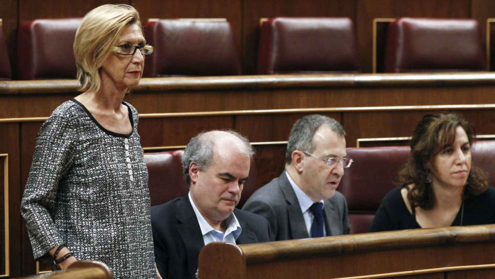 Rosa Diez junto a Gorriarán, Anchuelo y Lozano, en el Congreso./