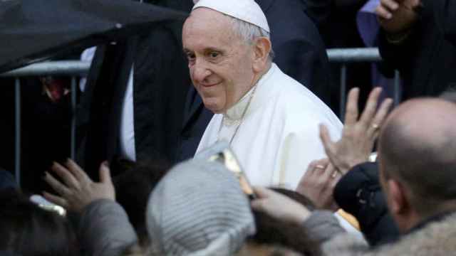 El papa Francisco tras una misa en el Trastevere de Roma esta semana