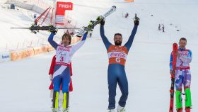 Jon Santacana y Miguel Galindo celebran la plata en Corea del Sur.