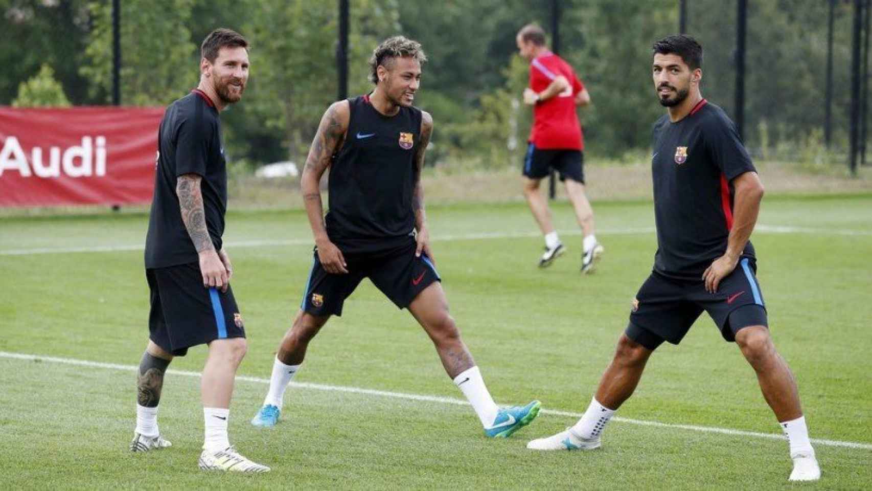 Messi, Neymar y Suárez. Foto fcbarcelona.es