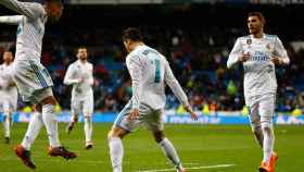 Cristiano Ronaldo celebrando un gol Foto: Pedro Rodríguez/El Bernabéu