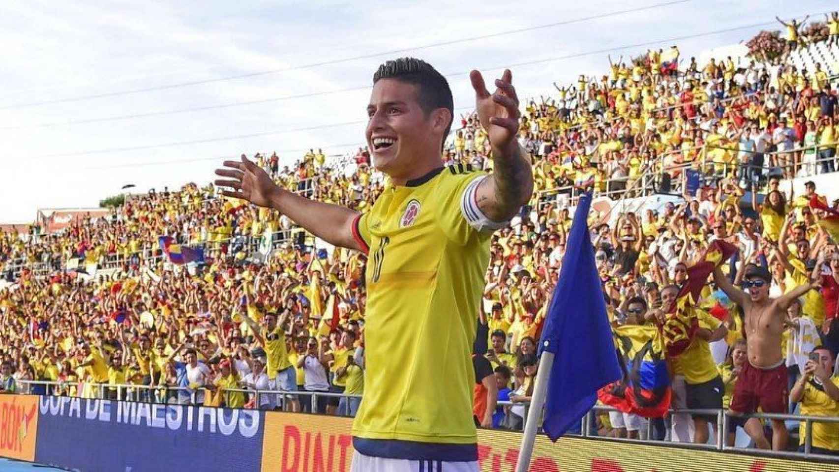 James, en un partido con Colombia. Foto. Instagram (@jamesrodriguez10)