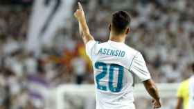 Asensio celebra en el Bernabéu. Foto Twitter (@marcoasensio10)