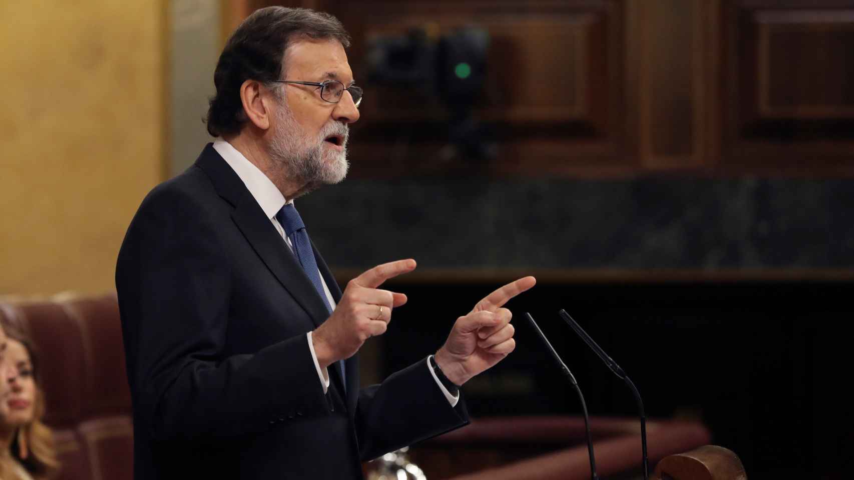 El presidente del Gobierno, Mariano Rajoy, este miércoles en el Congreso.