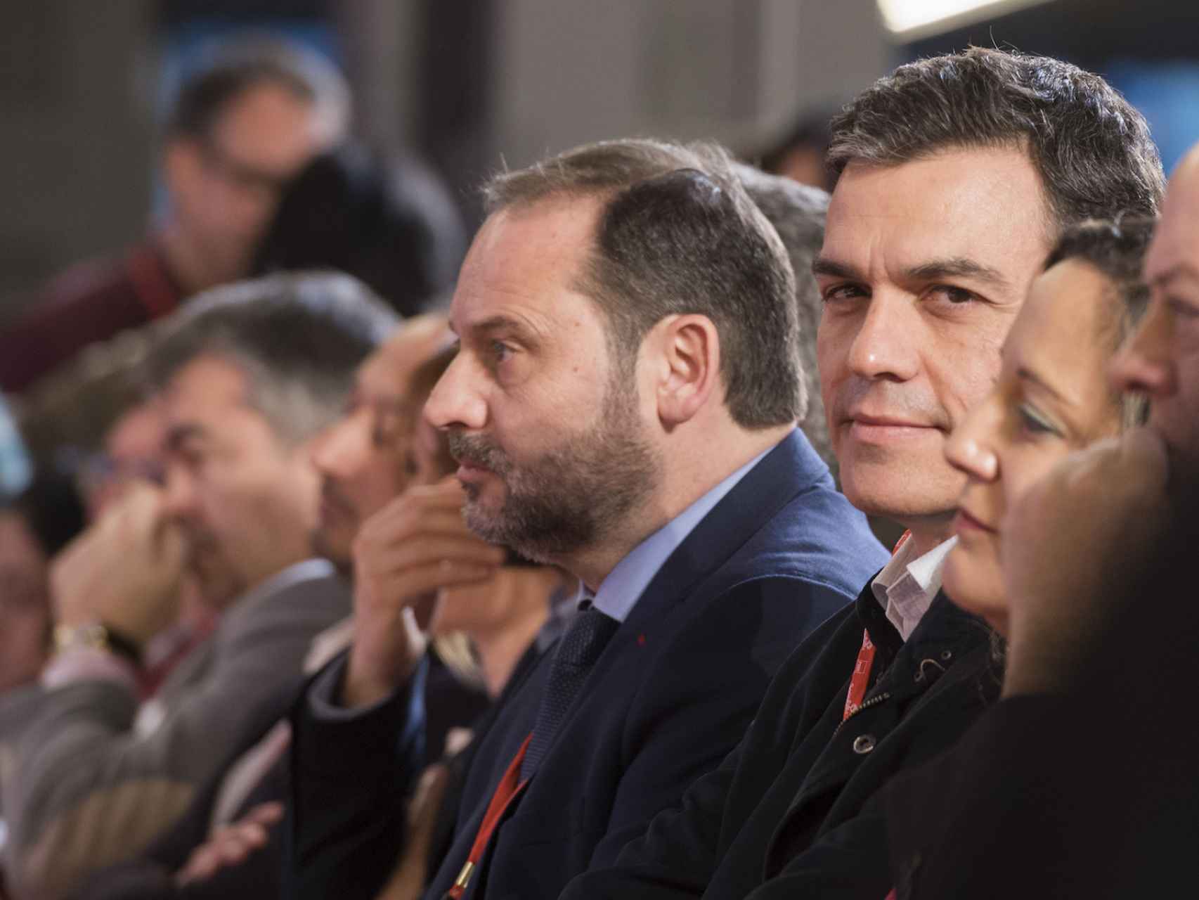 Pedro Sánchez, junto al secretario de Organización del PSOE, José Luis Ábalos.