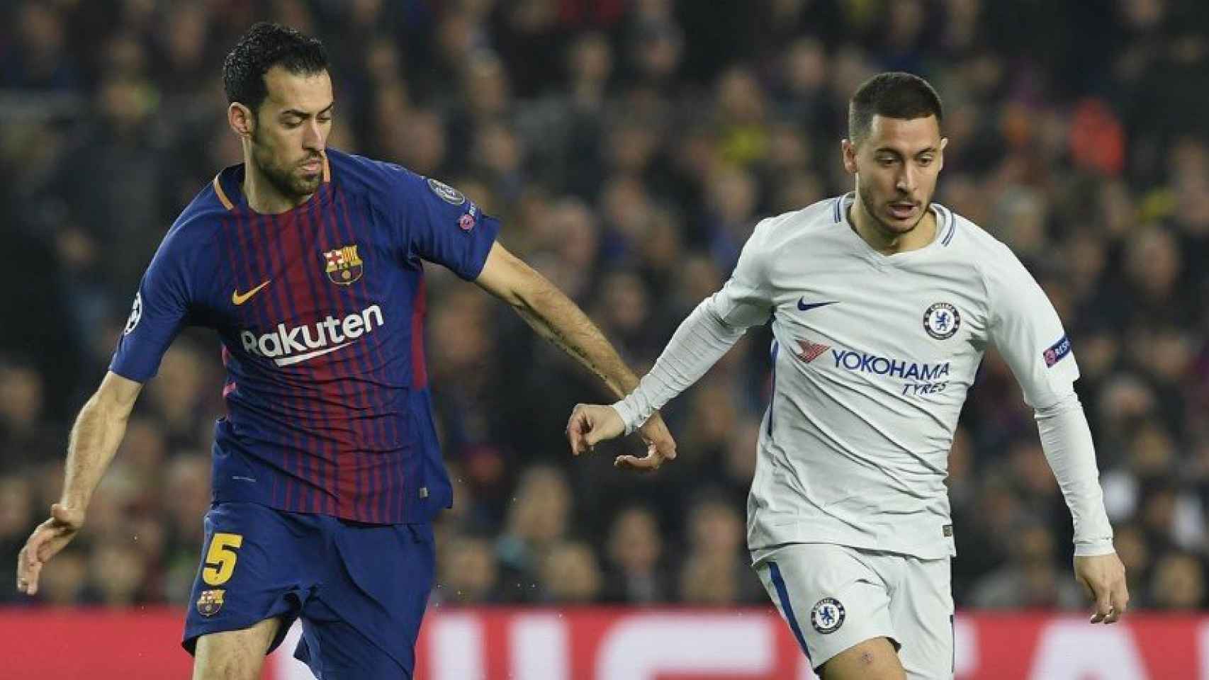 Hazard contra el Barcelona. Foto chelseafc.com