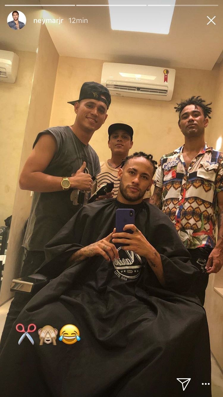Neymar, mostrando su nuevo look. Foto: Instagram (@Neymarjr)