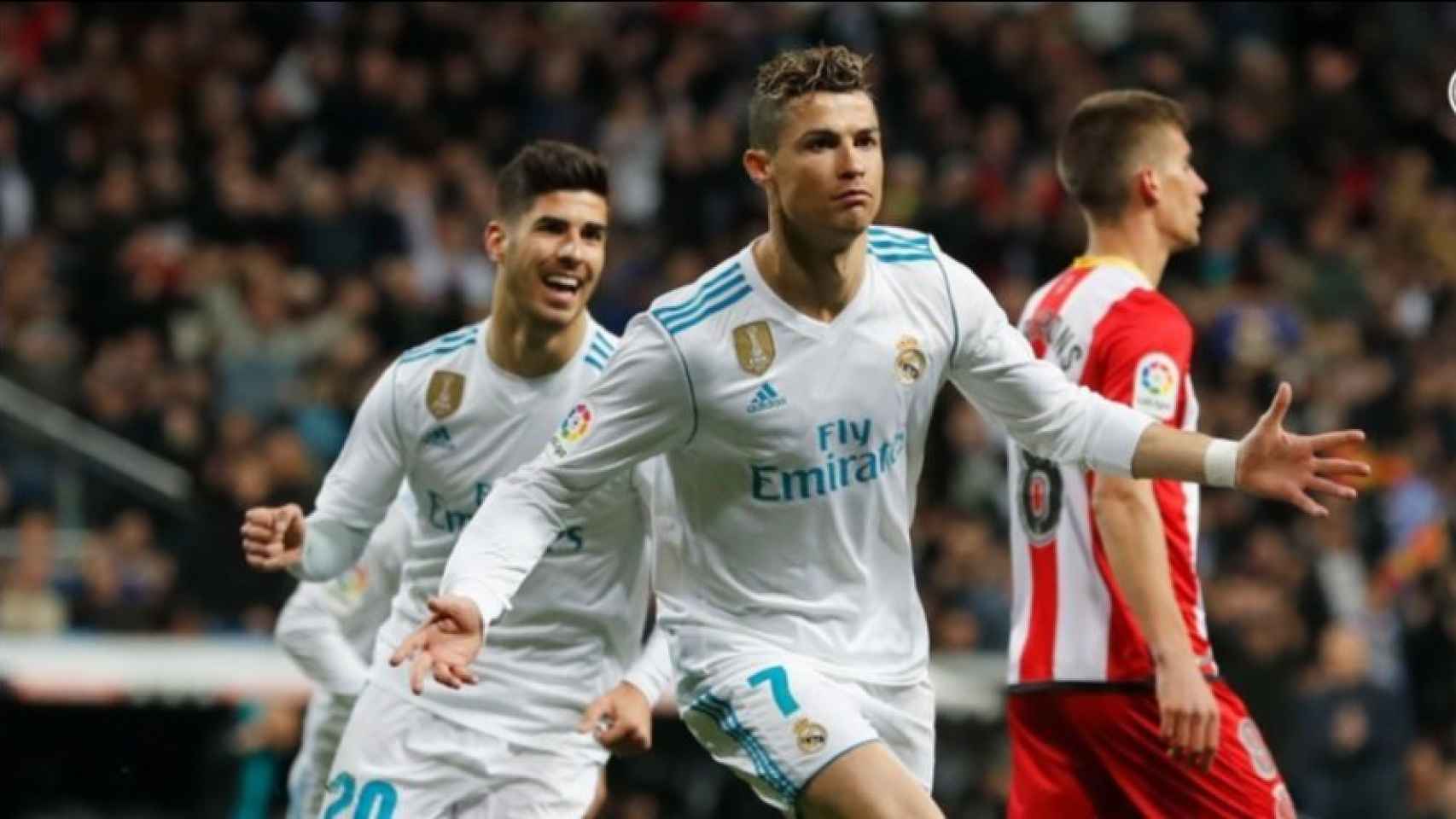 Cristiano celebra su gol al Girona