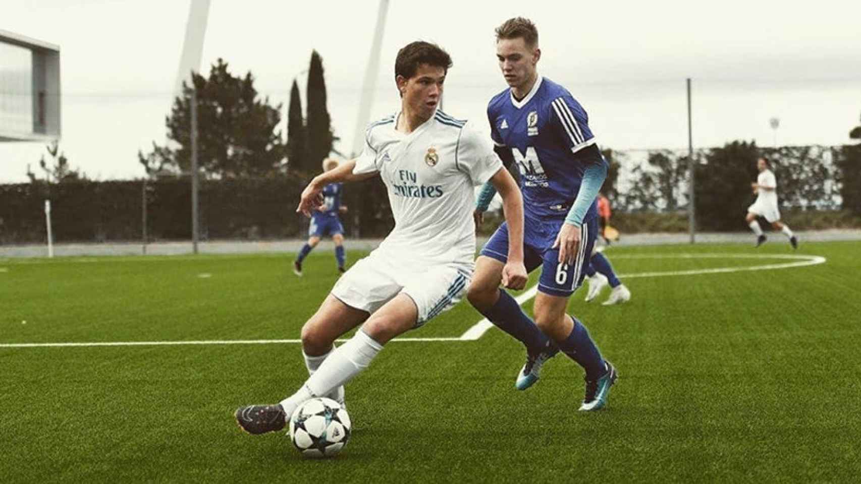 Latasa, jugador del Juvenil C del Real Madrid Foto: Instagram (@jmlatasa)
