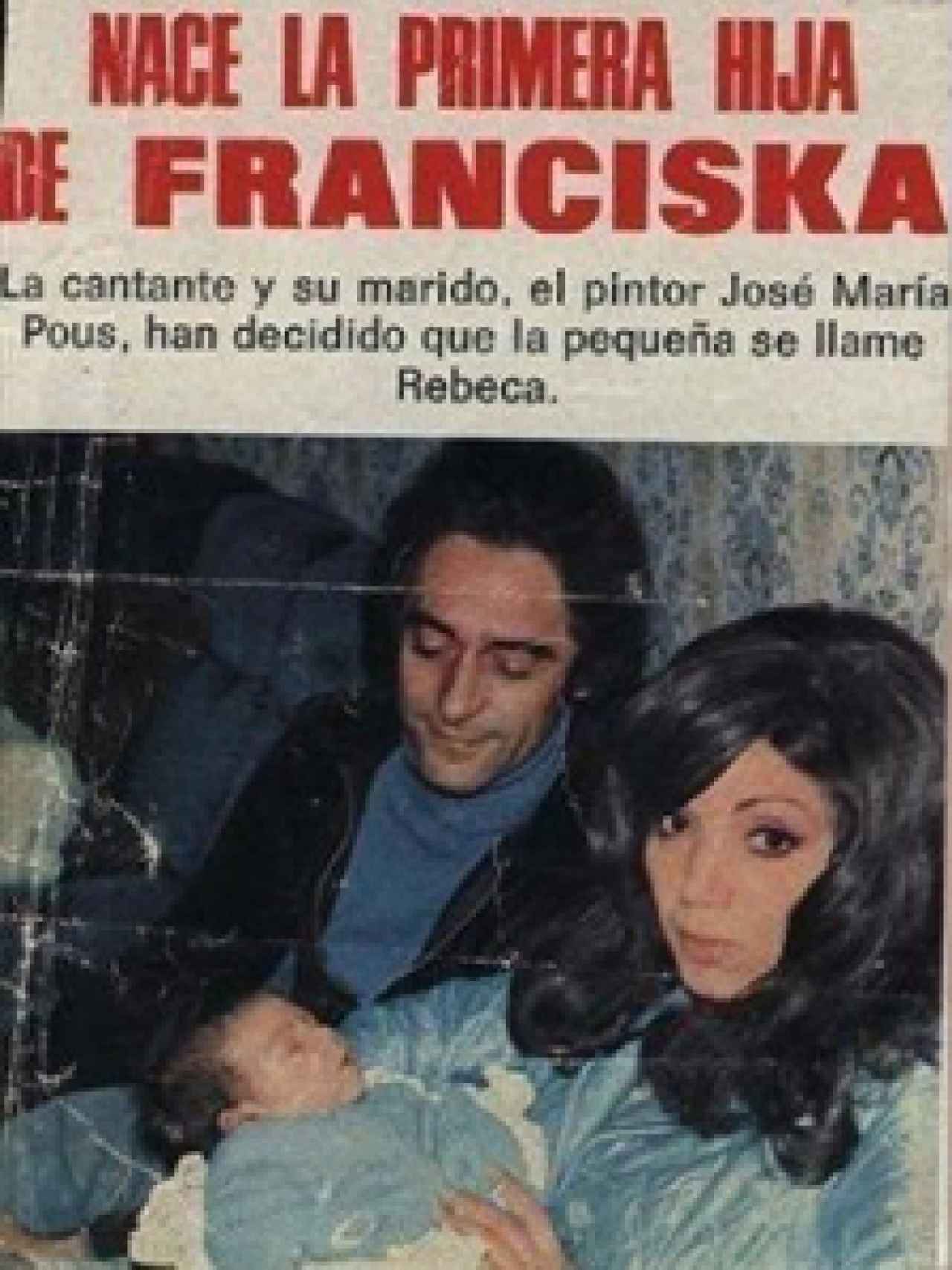 Franciska y José María Pous fueron portada de revista cuando nació Rebeca.