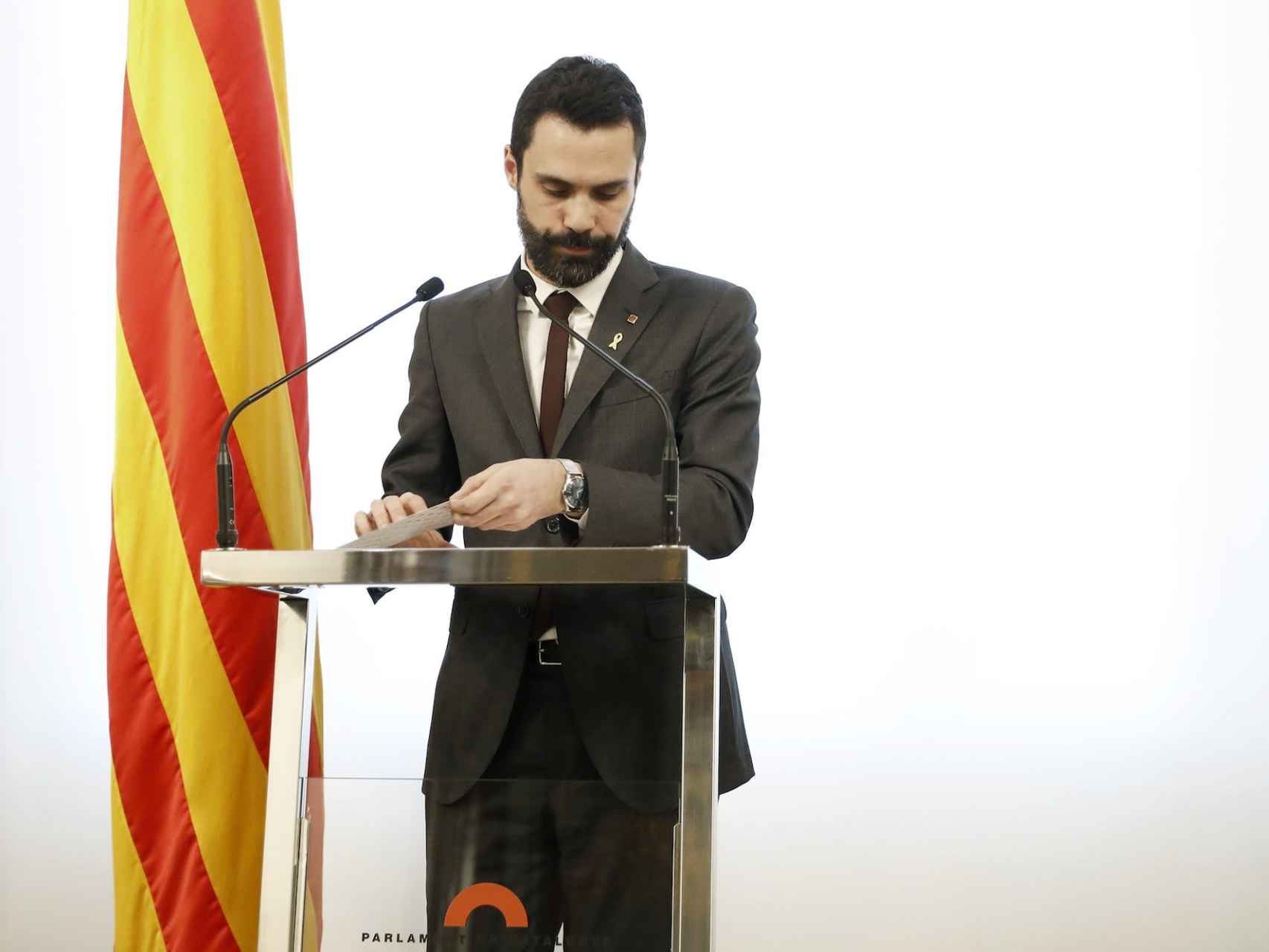Torrent, este miércoles en el Parlament de Cataluña.