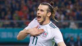 Bale celebra un gol con Gales. Foto: faw.cymru