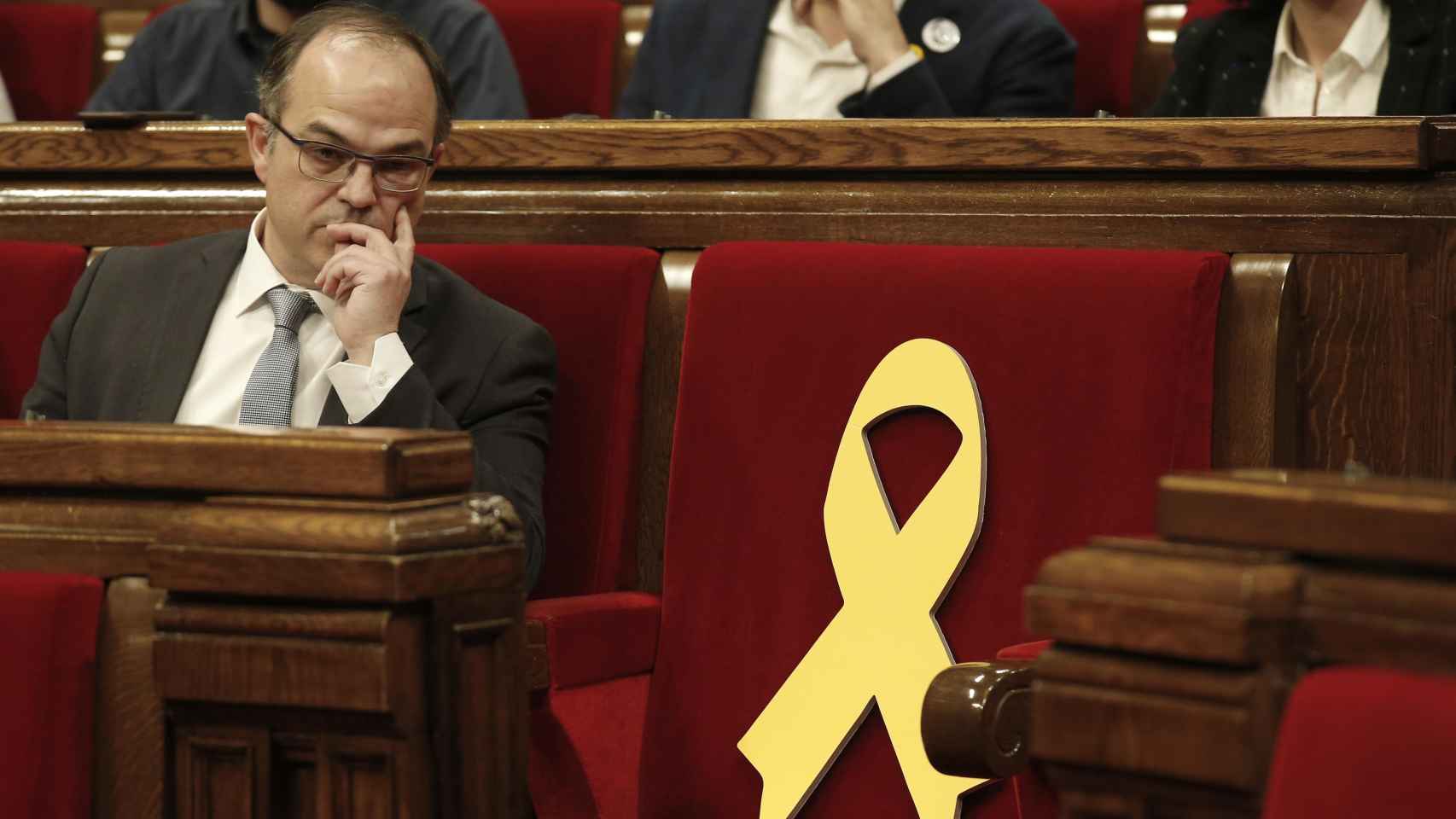 Jordi Turull, en la sesión de investidura celebrada el jueves en el Parlamento catalán./