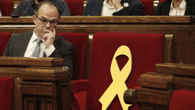 Jordi Turull, en la sesión de investidura celebrada el jueves en el Parlamento catalán./