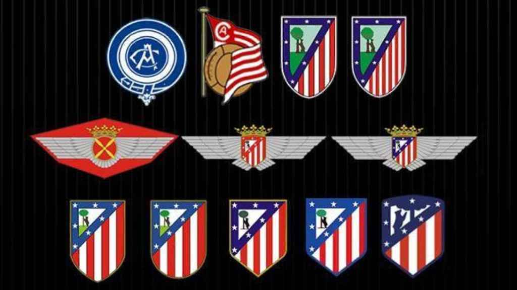 Evolución del escudo del Atlético de Madrid