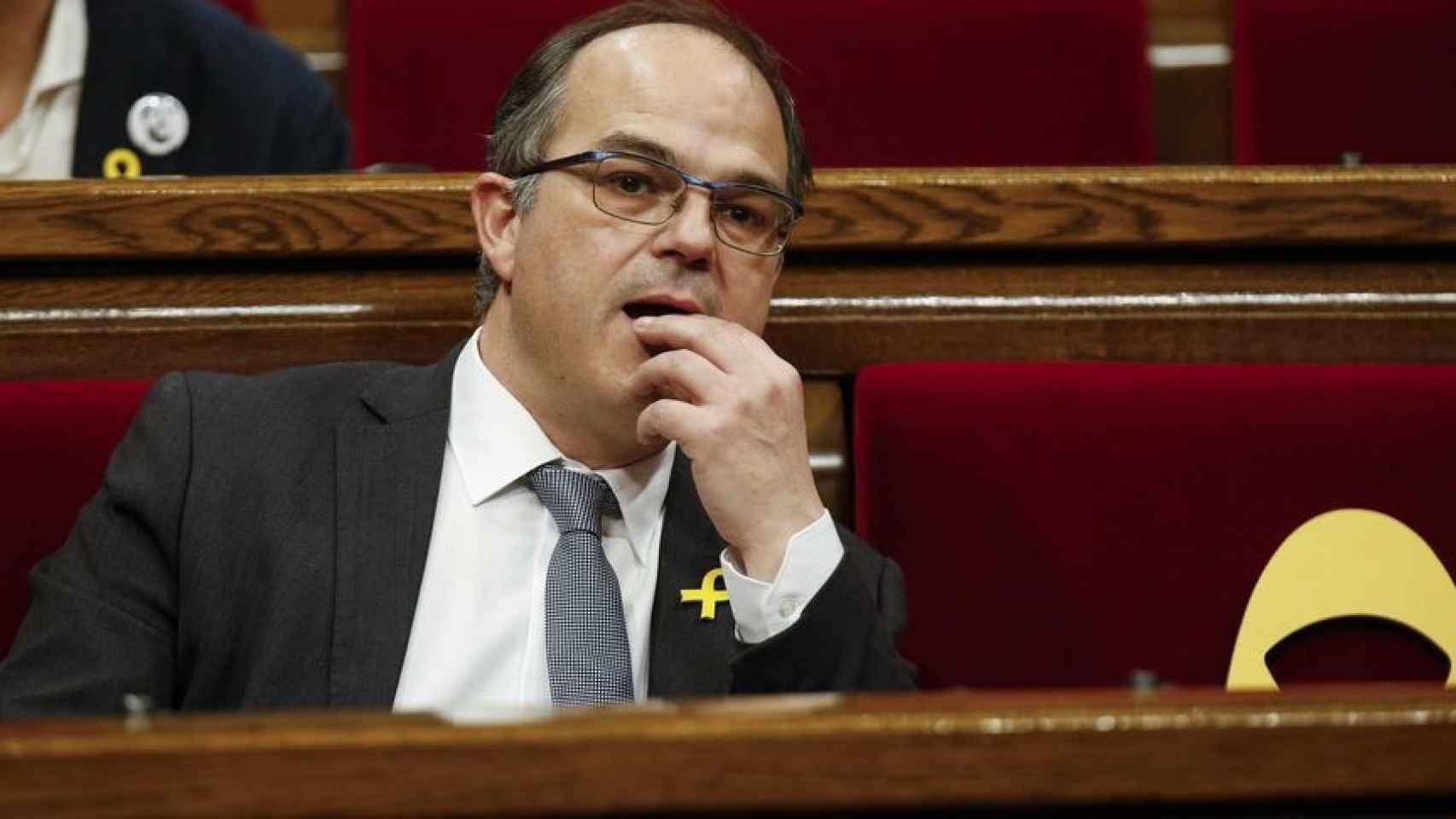 Turull, el pasado jueves en la sesión de investidura en el Parlamento catalán.
