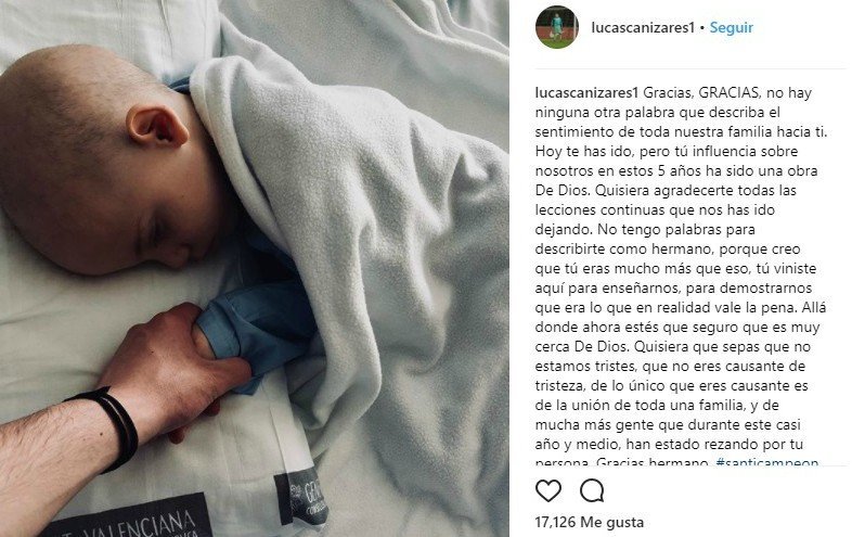 La emocionante despedida de Lucas Cañizares, canterano del Madrid, a su hermano Santi