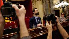 Roger Torrent, este sábado en el Parlament de Catalunya.