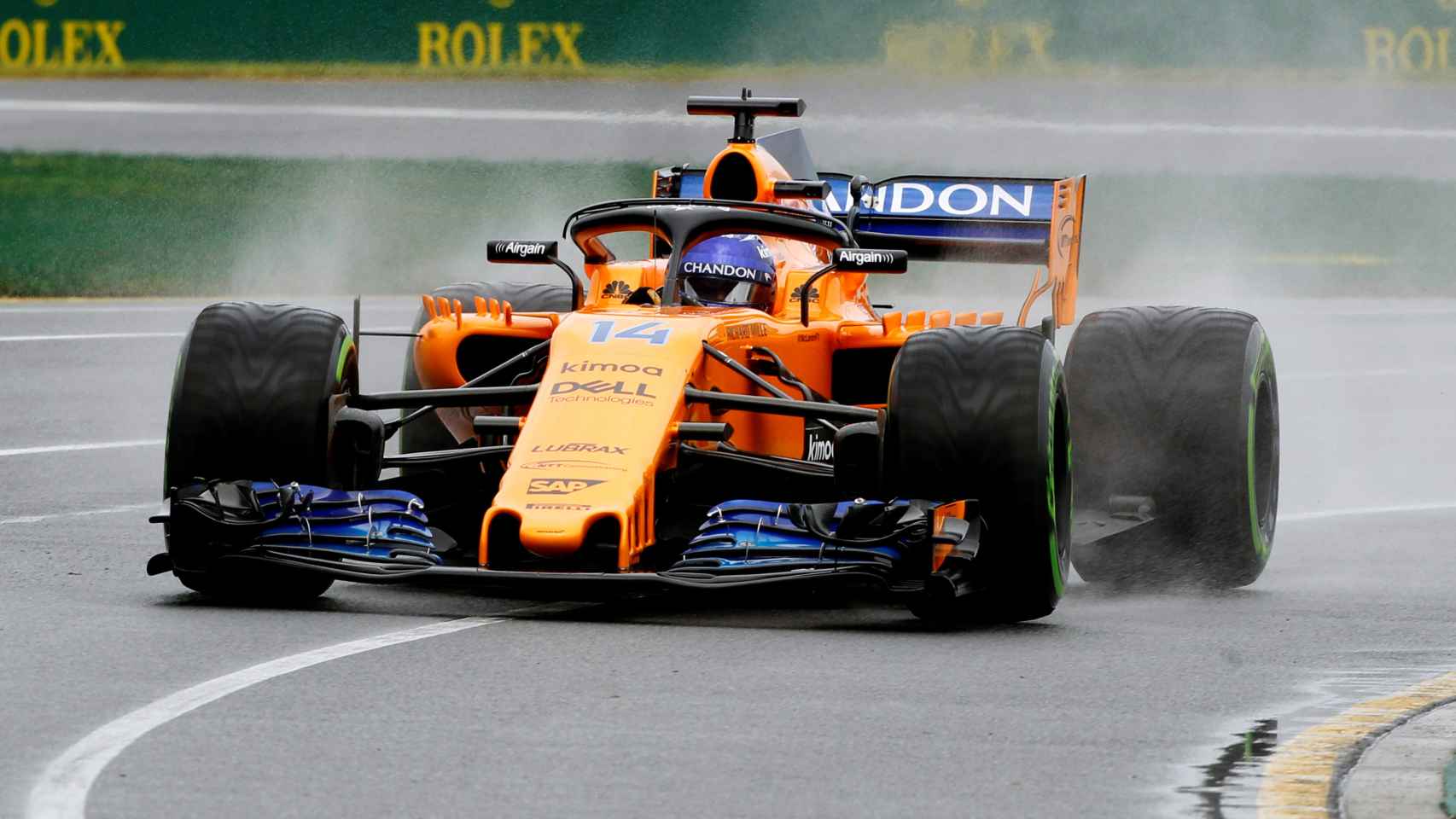 Fernando Alonso rueda en Australia.
