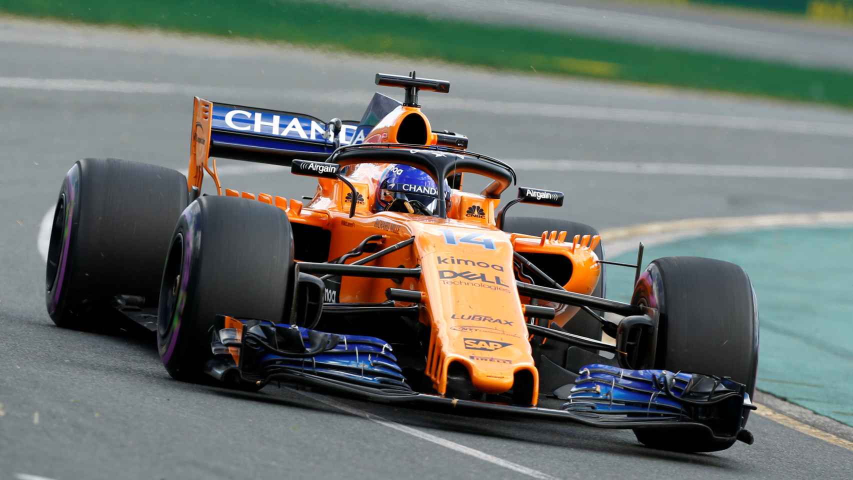 Fernando Alonso rueda en Austrlia.