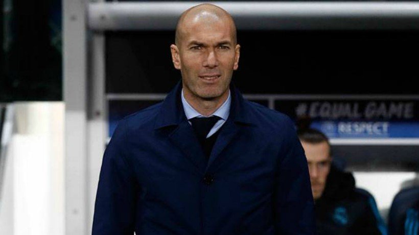 Zidane en el partido ante el PSG