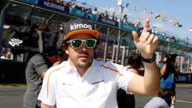 Fernando Alonso, antes del Gran Premio de Australia.