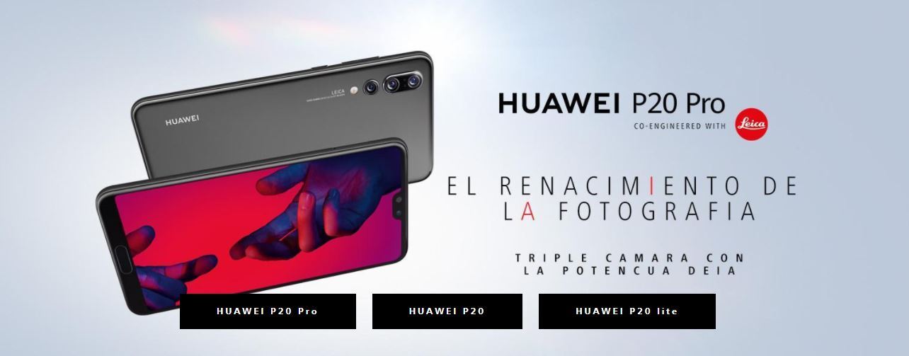 Nuevos Huawei P20, P20 Lite, y P20 Pro con triple cámara de fotos