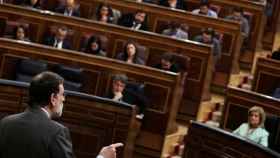 Rajoy durante una sesión de control al Parlamento.