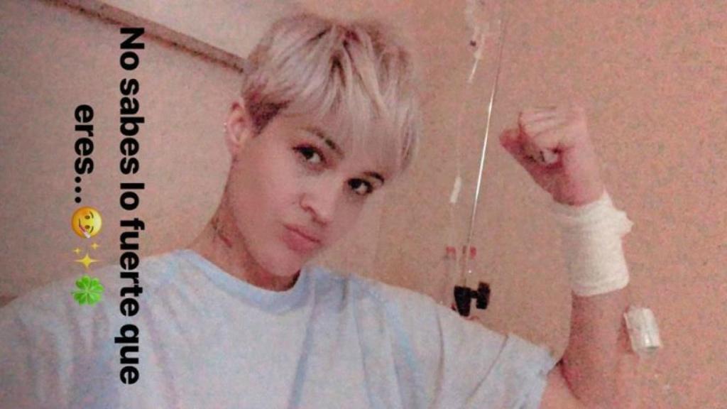 Ylena en el hospital.