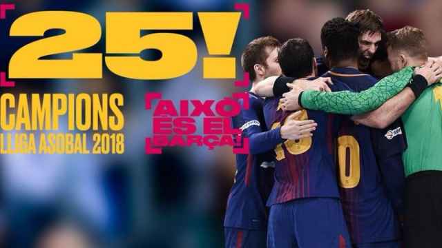 El Barcelona gana su 25 liga Asobal.