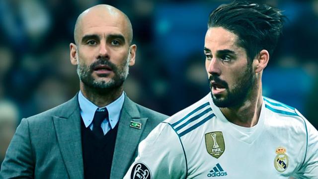 Pep Guardiola e Isco Alarcón