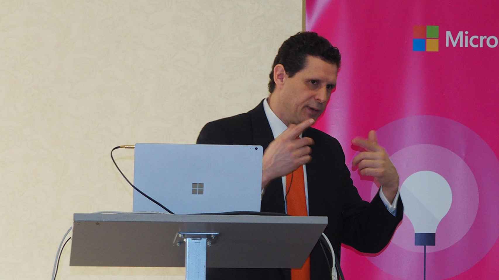 Jaime Pereña, director de estrategia de Inteligencia Artificial, en una conferencia en Madrid.