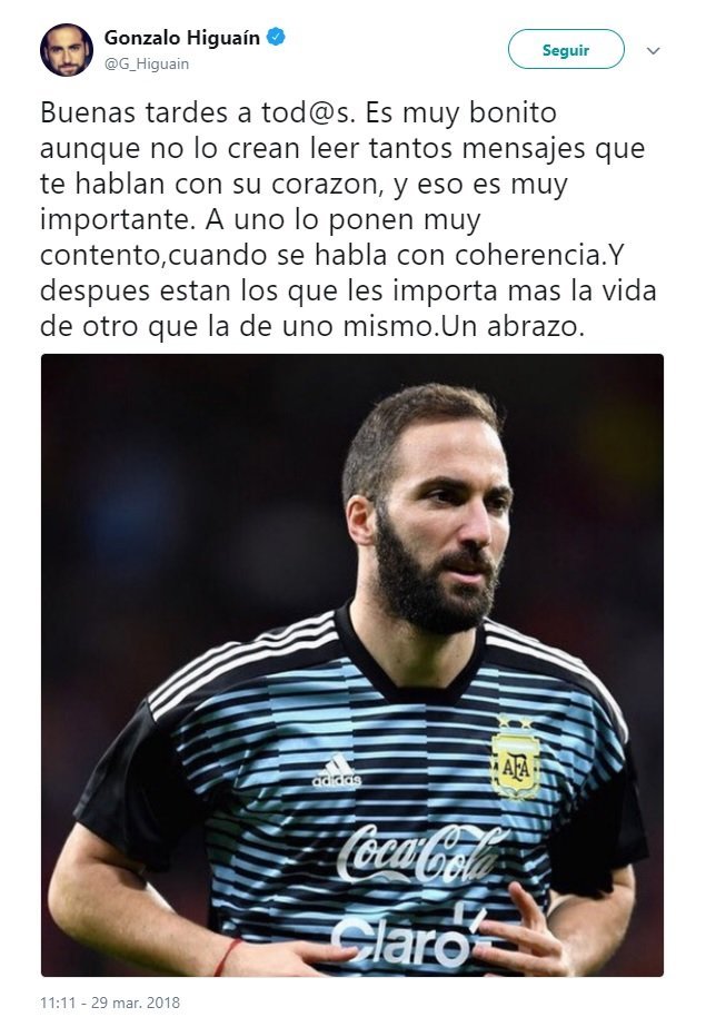 Gonzalo Higuaín responde a sus críticos.