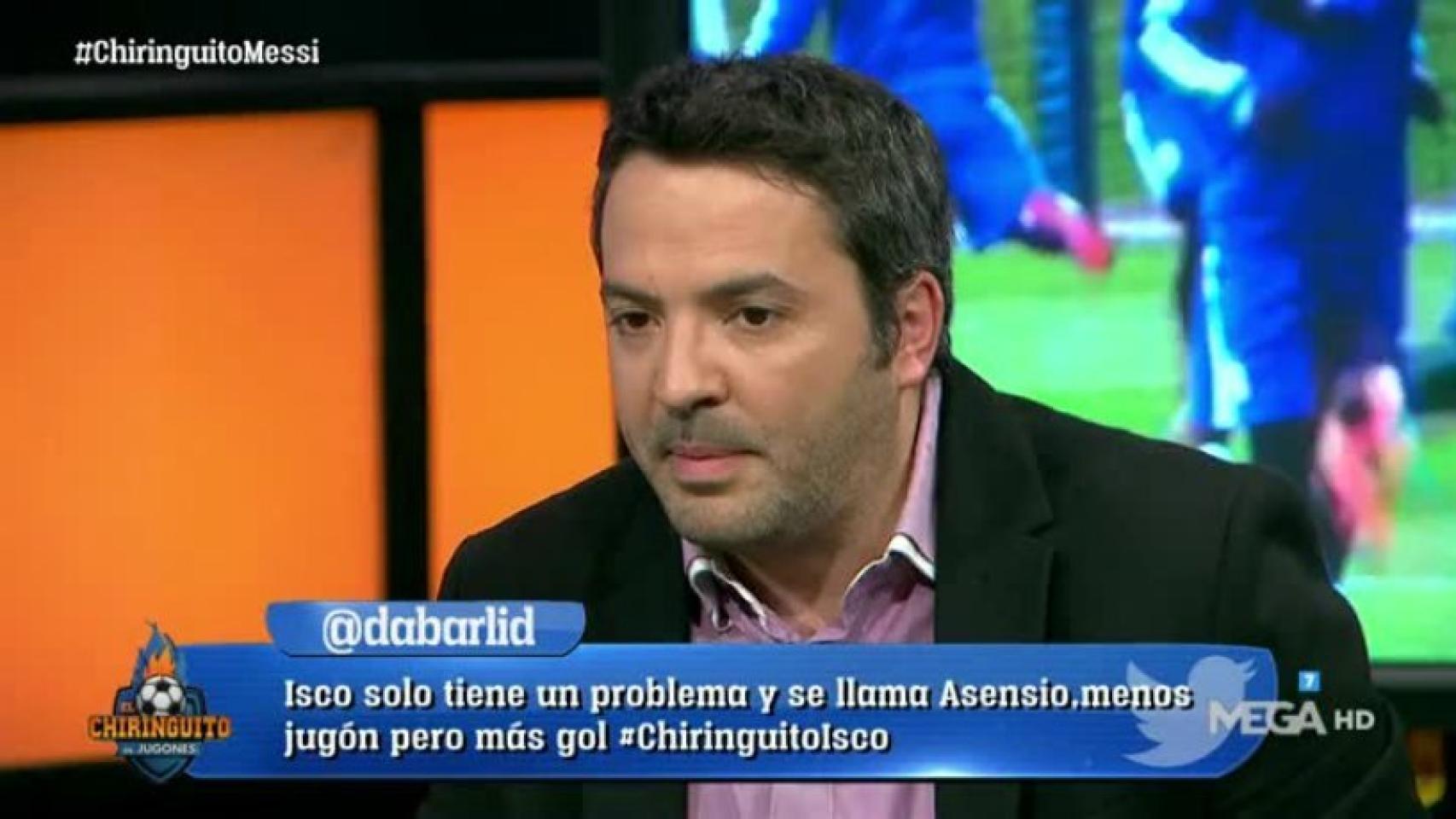 Carles Fité en El Chiringuito. Foto: Twitter (@elchiringuitotv)