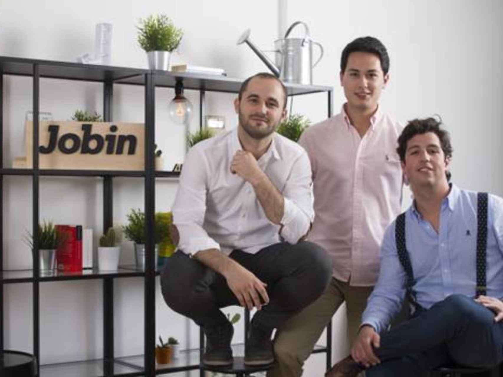 Alejandro Tébar, Guillermo Ángeles y Jorge Oliveros del Castillo, fundadores de Jobin