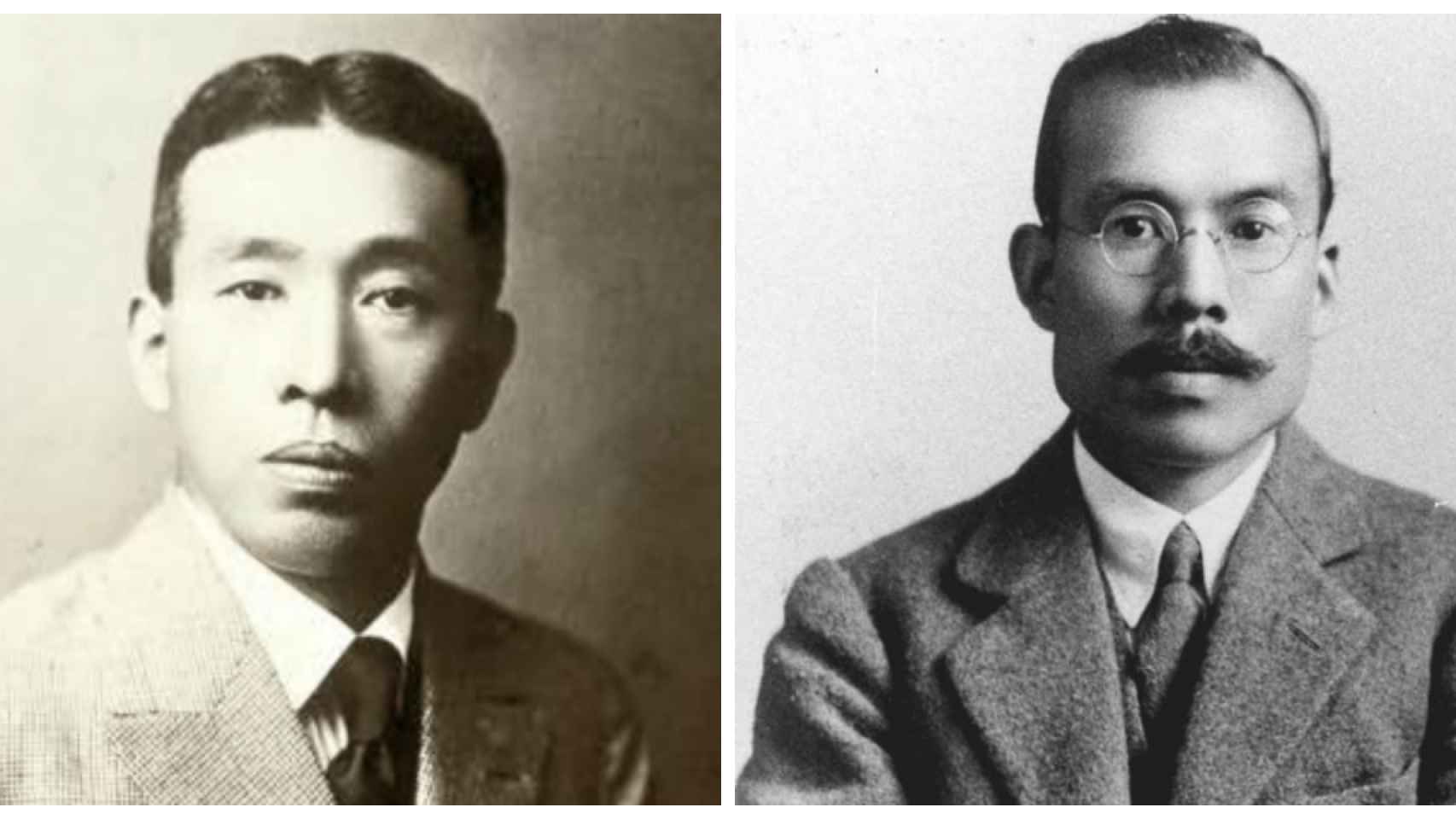 A la izquierda, Shinjiro Torii. A la derecha, Masataka Taketsuru. Los padres del whisky japonés