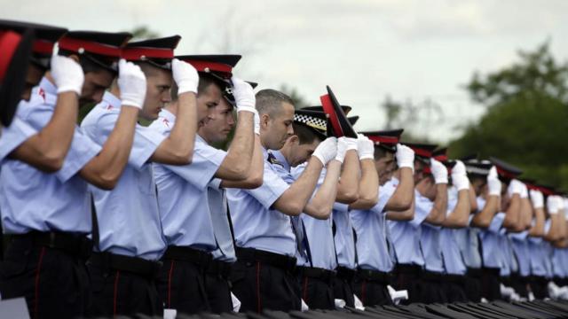 Formación de mossos d'Esquadra.