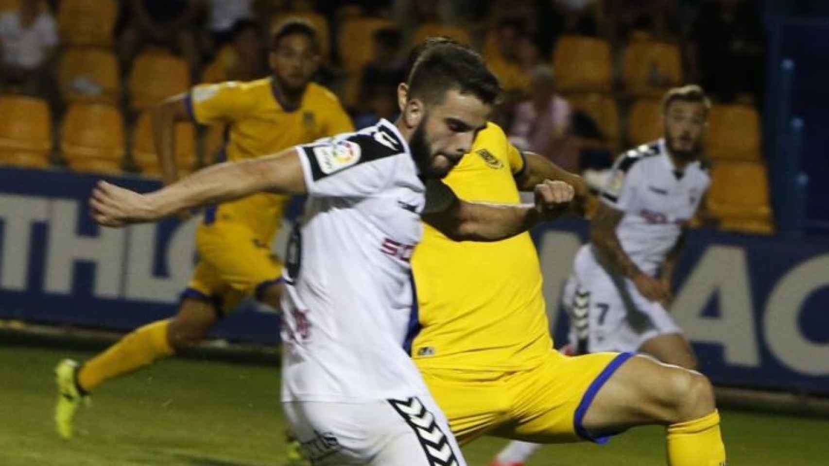 Pelayo Novo, durante un partido con el Albacete.
