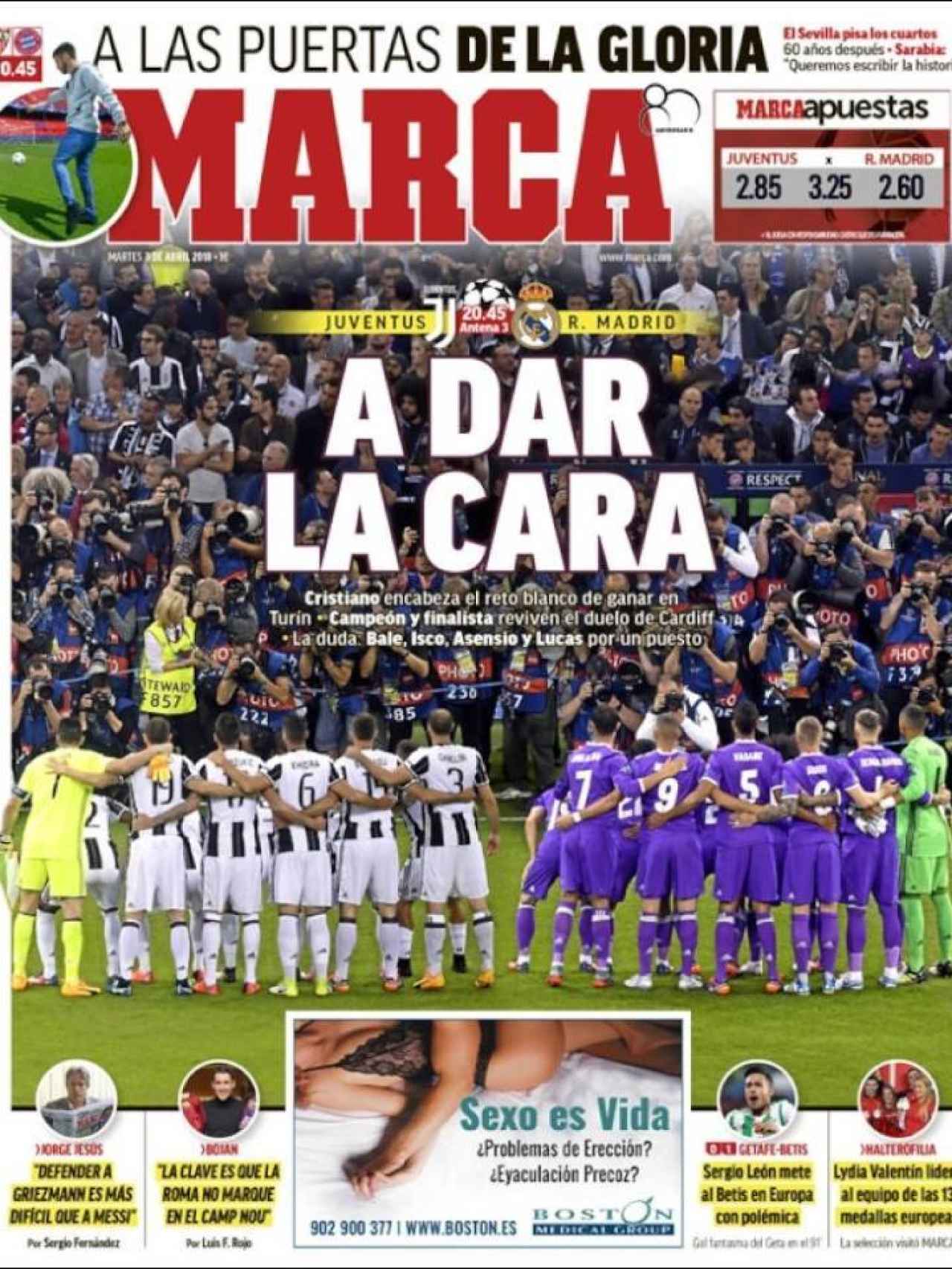 Las portadas de la prensa deportiva del 3 de abril
