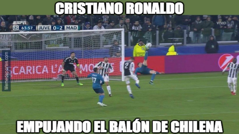 Meme del Juventus - Real Madrid. Foto: memedeportes.com