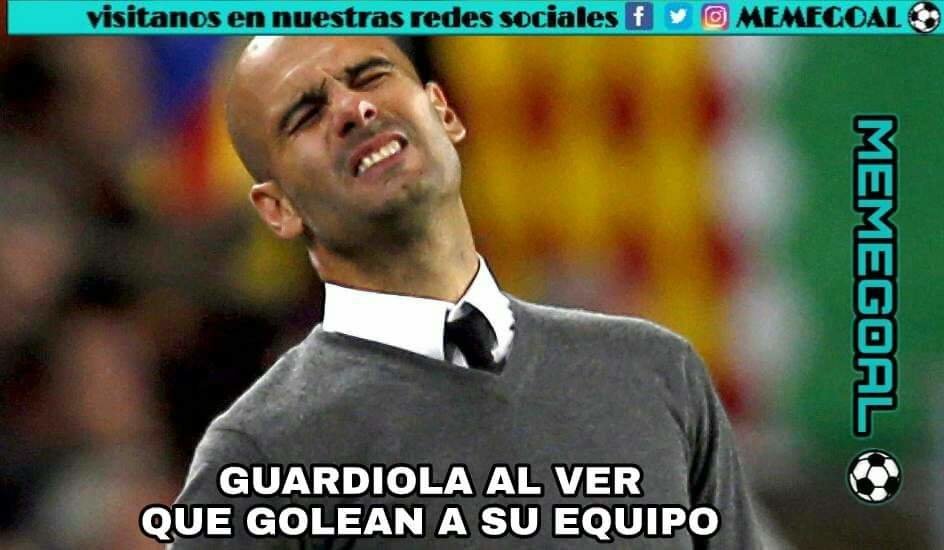 Los mejores memes de Guardiola por el Liverpool - City