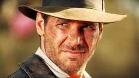Harrison Ford caracterizado como Indiana Jones.