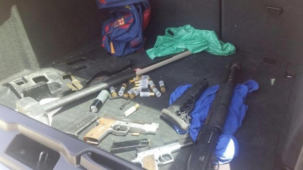 Armas decomisadas durante un operativo policial a un grupo de narcos en Algeciras.