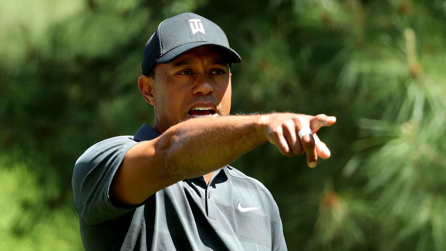 Tiger Woods durante su primera jornada en Augusta.