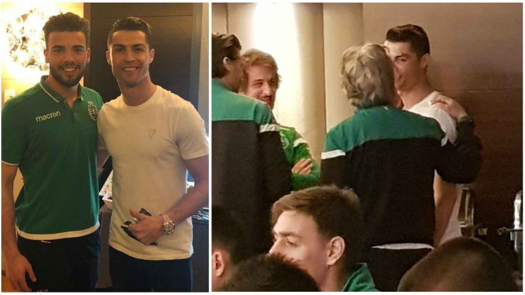 Cristiano visita al Sporting de Portugal